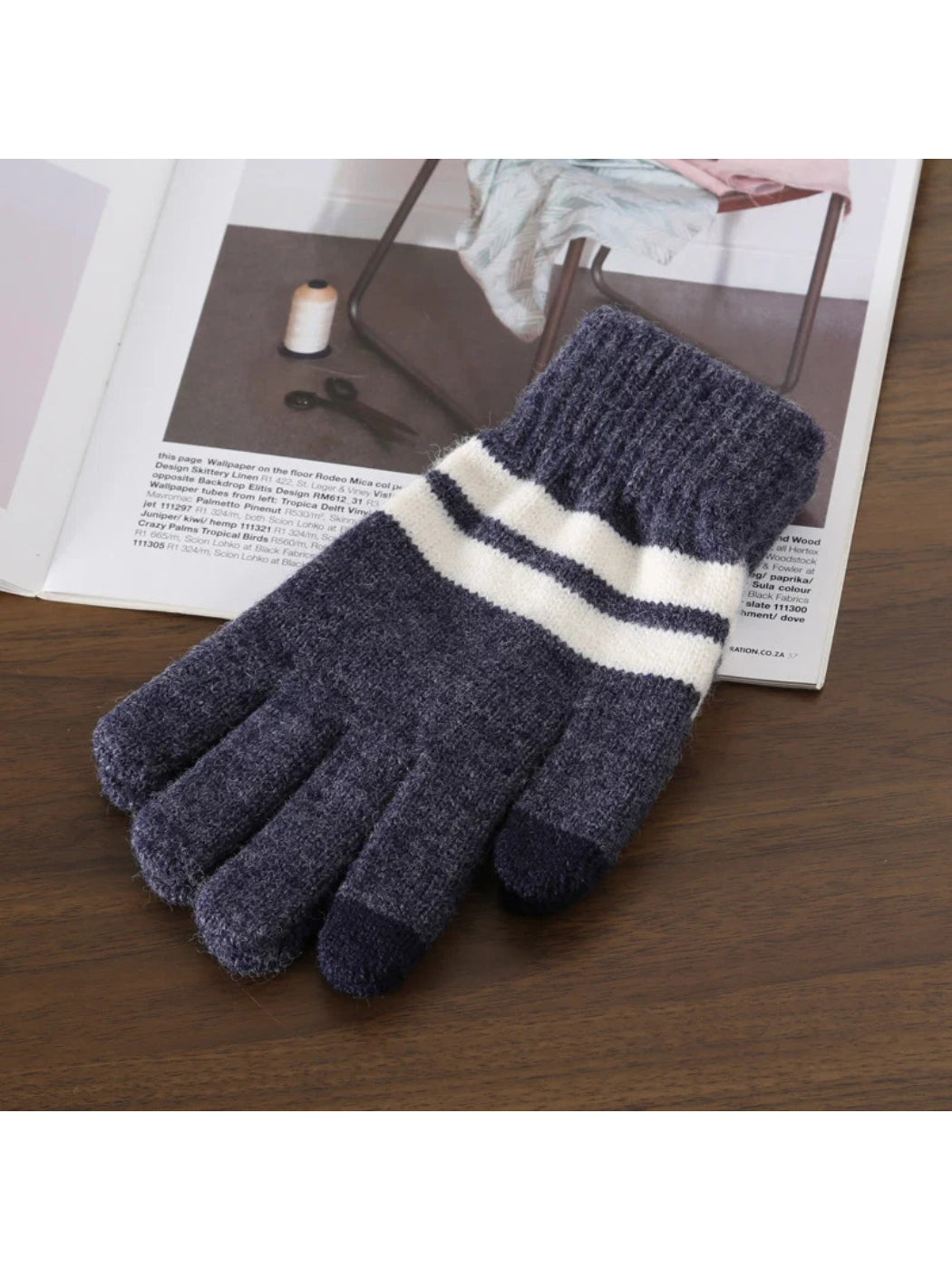 Gloving - Striped Knit Winter Gloves