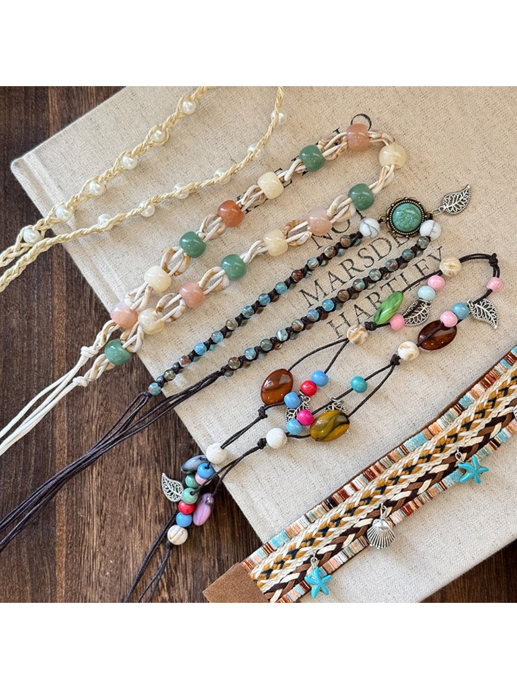 Beco braided boho chain belt displayed on white background