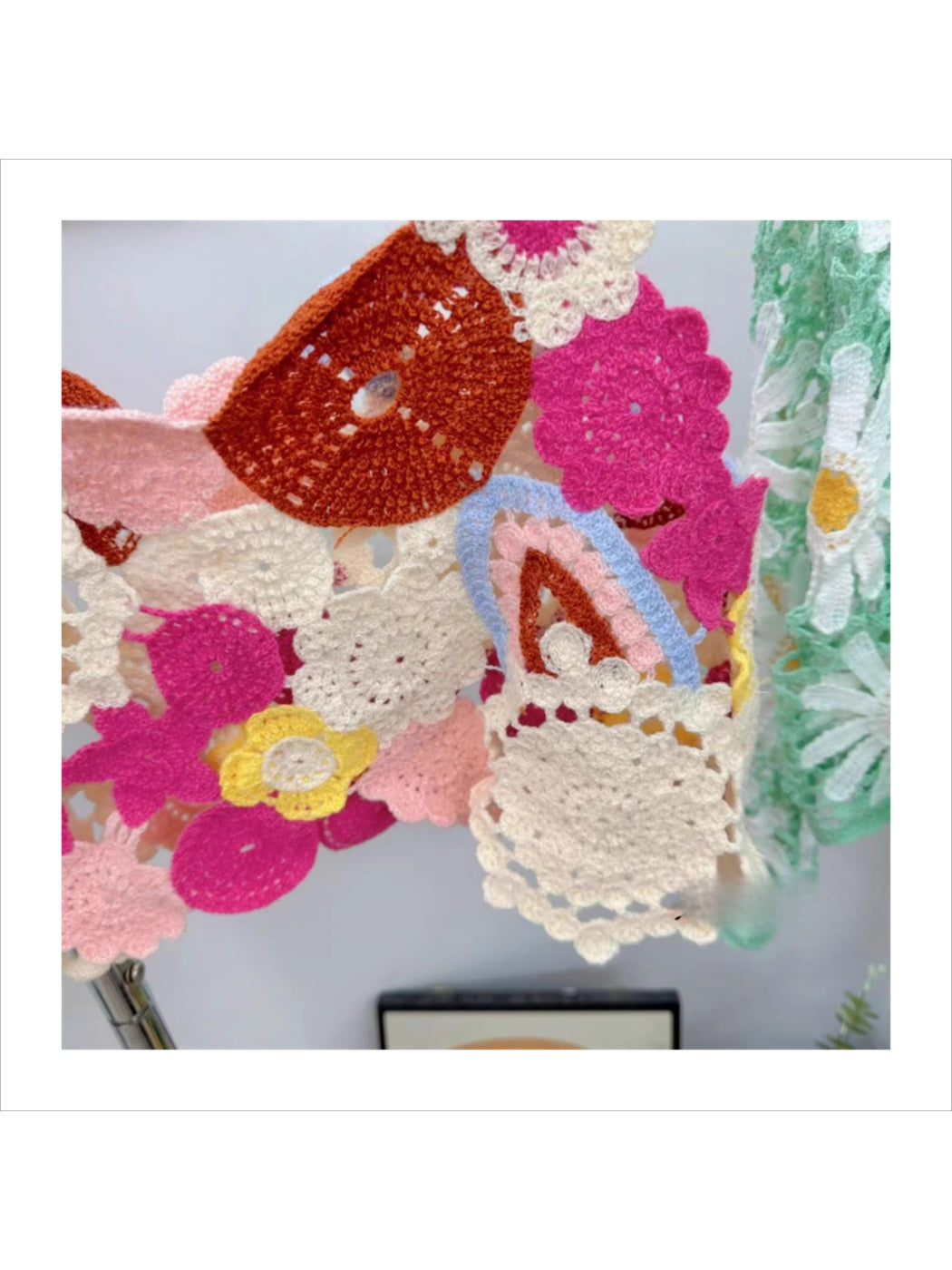 Crosa - Multicolor Crochet Flower Top Sweater
