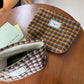Cosbai - Houndstooth Canvas Cosmetic Bag