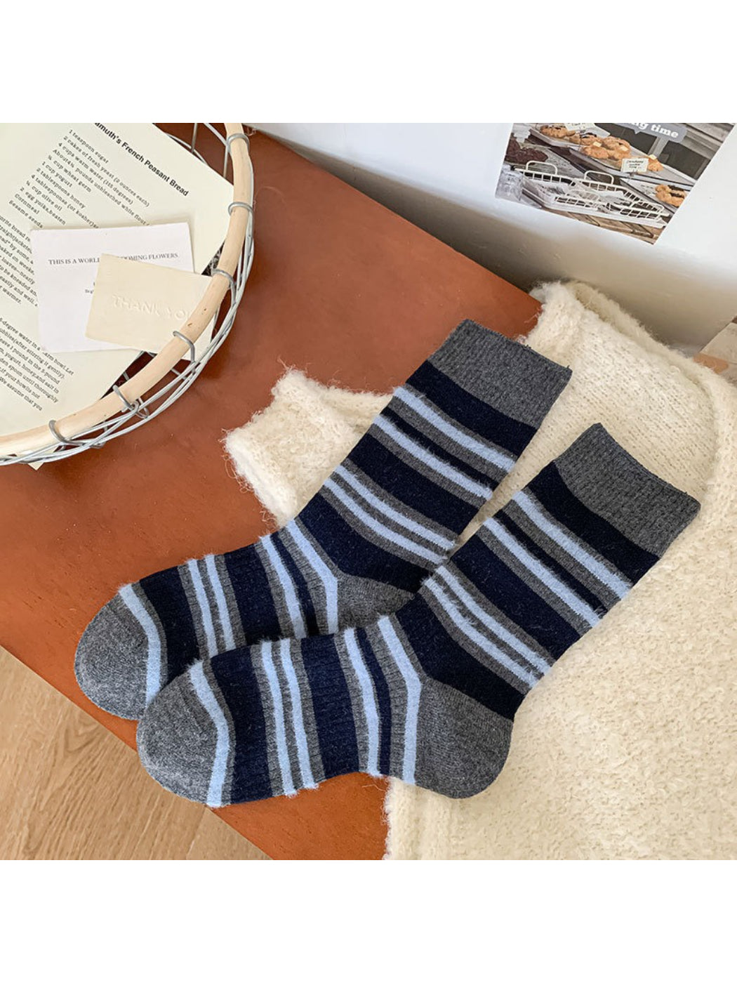 Rufia - Soft Stripe Crew Socks