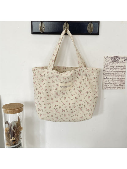 Cosbai - Floral Print Hand Tote Bag
