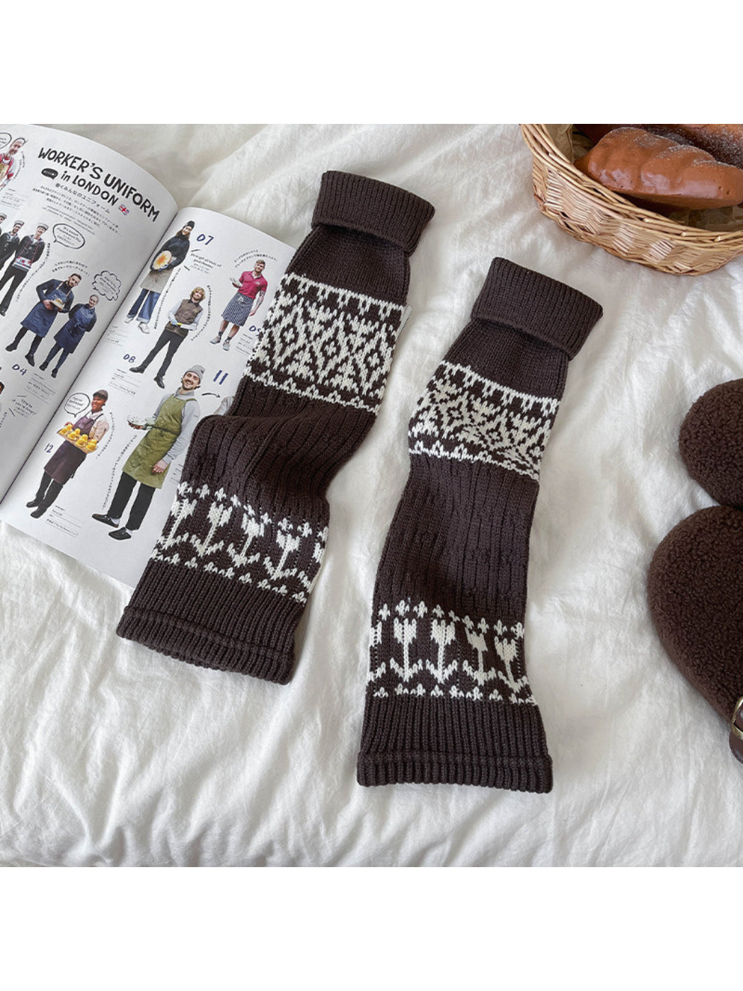 Cozyra - Fair Isle Knit Leg Warmers
