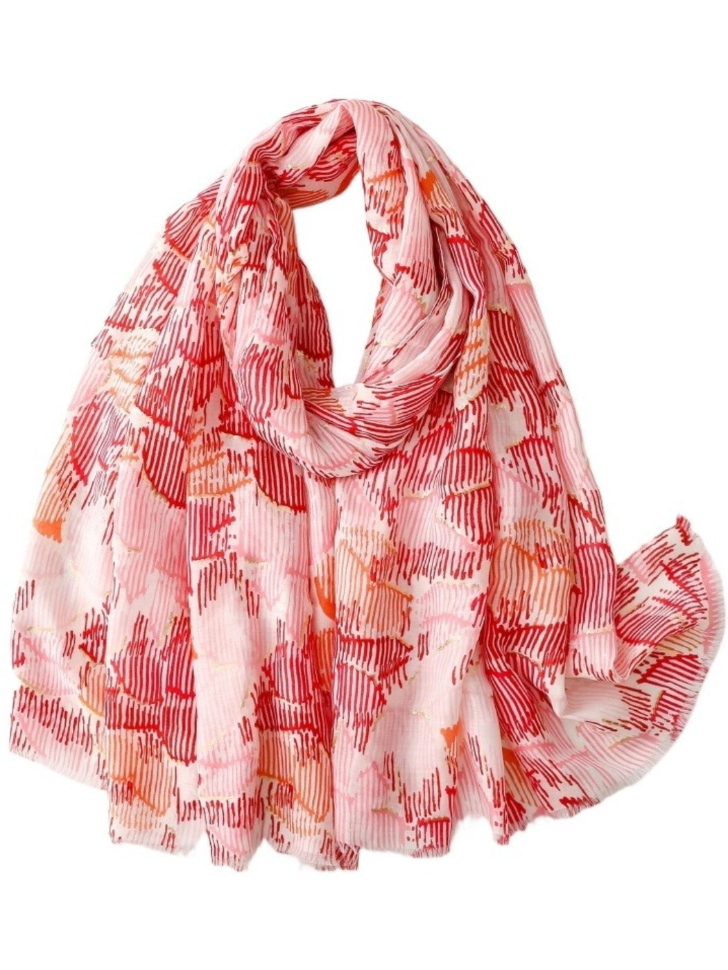 Scarvii - Unique Line-Floral Print Scarf