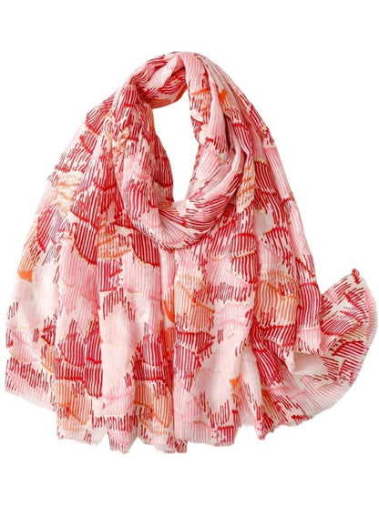 Scarvii - Unique Line-Floral Print Scarf