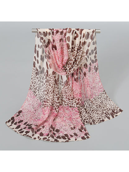 Scarvii - Leopard Fade Print Spring Summer Scarf