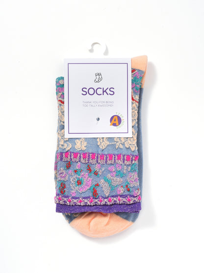 Rufia - Vintage Pattern Autumn-Winter Mid-Calf Socks
