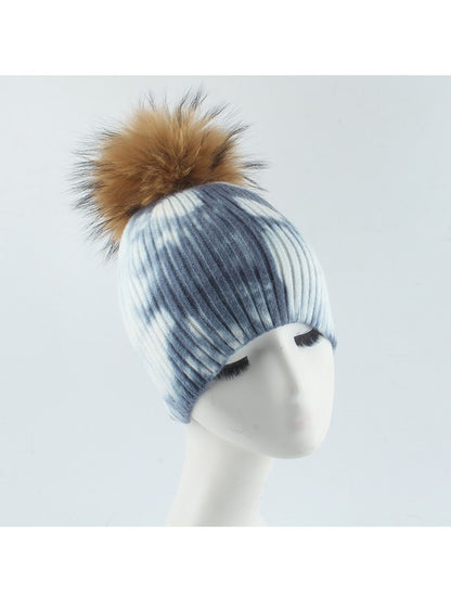 Haila - High Crown Striped Knit Beanie