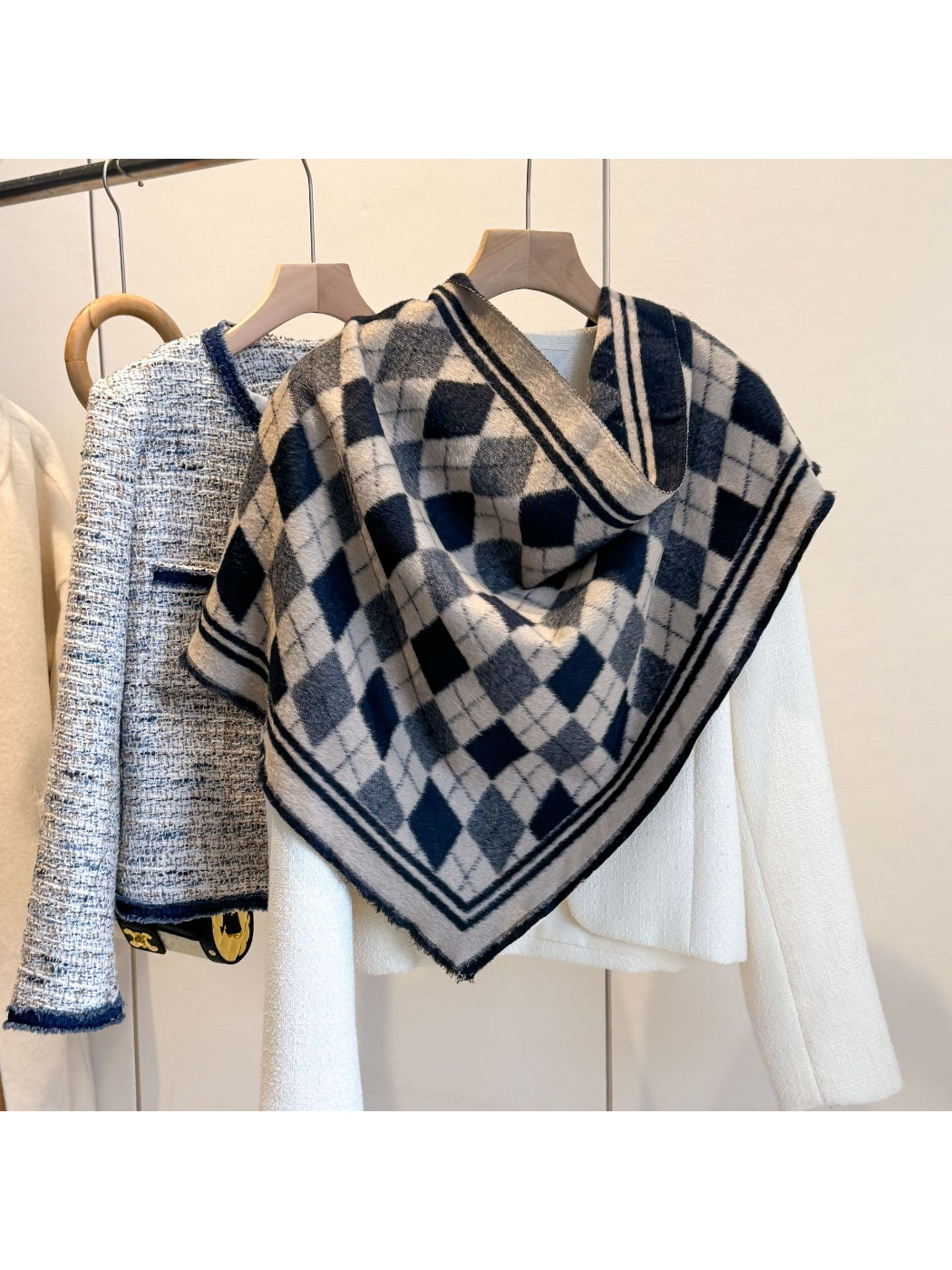 Scarvii - Classic Pattern Knit Wrap Scarf