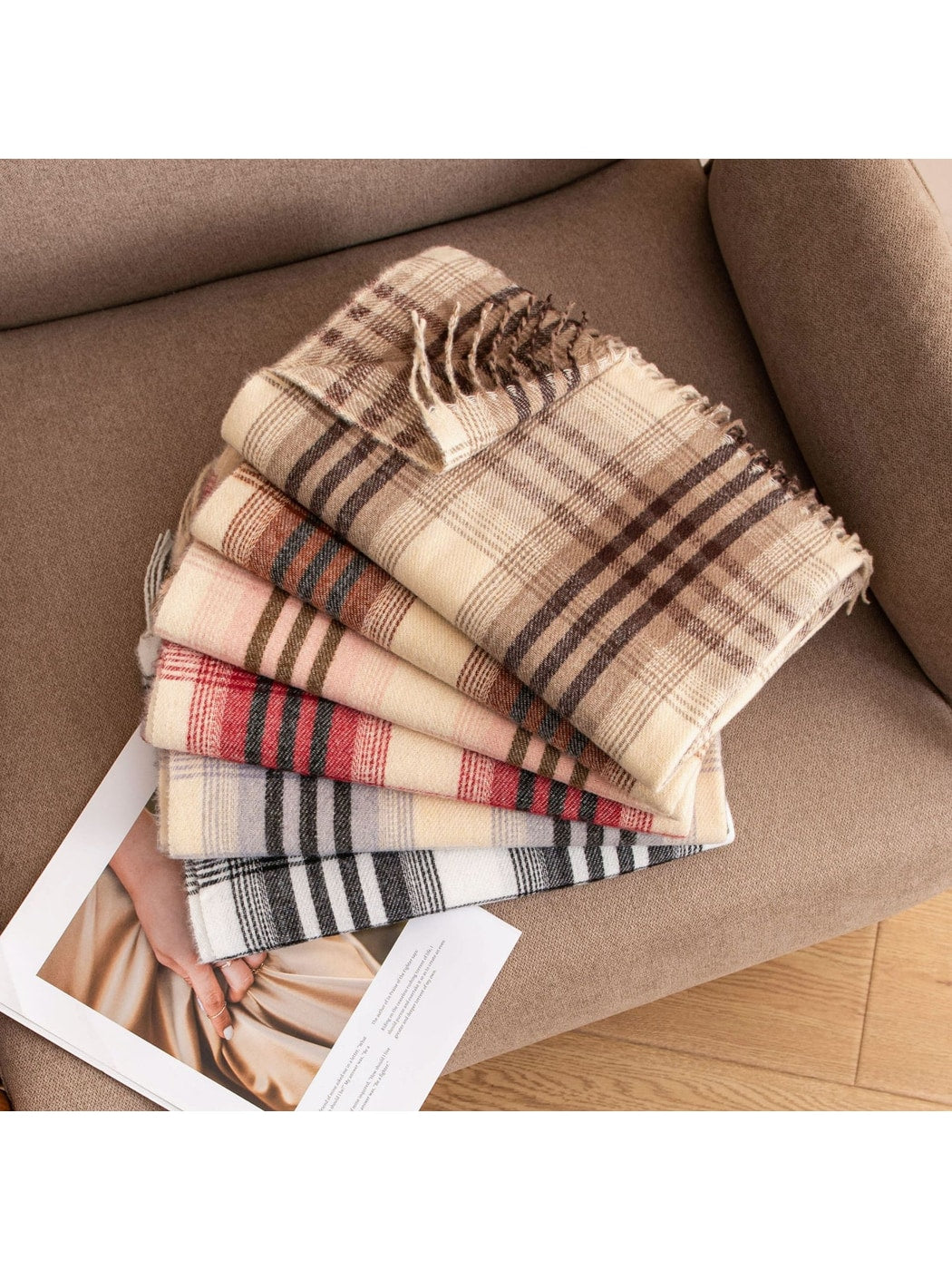 Scarvii - Classic Tartan Tassel Wrap Scarf