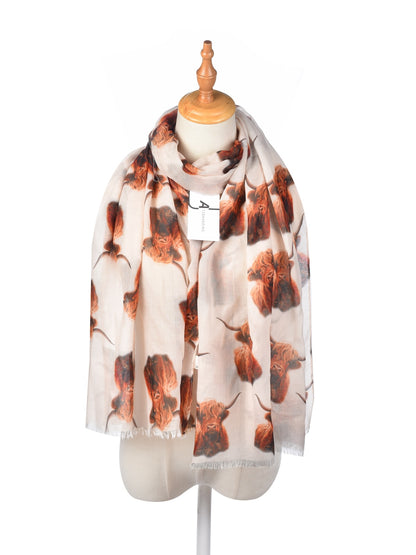 Scarvii – Highland Cow Print Scarf