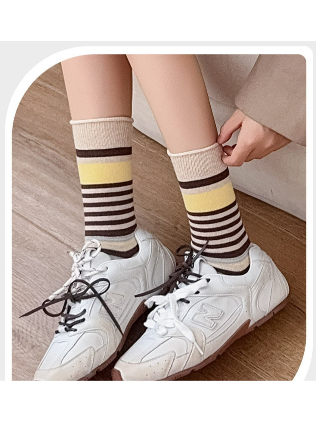 Rufia - Graphic Knit Crew Socks