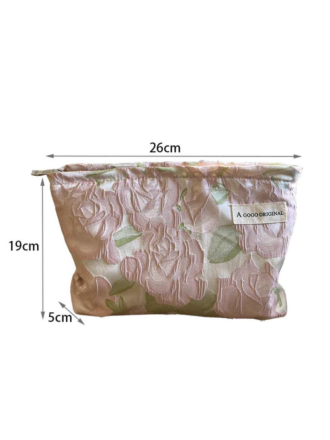 Cosbai – Rose Print Travel Makeup Bag