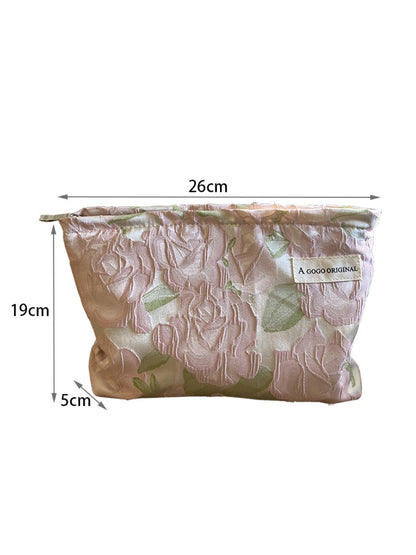 Cosbai – Rose Print Travel Makeup Bag