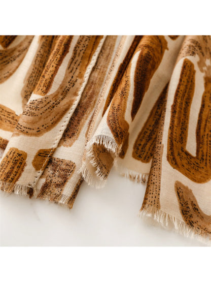 Scarvii - Abstract Brushstroke Pattern Scarf