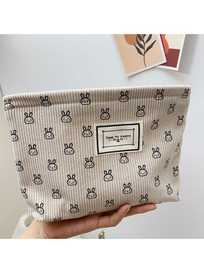 Cosbai - Corduroy Ditsy Floral Pouch