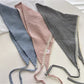 Scarvii - Elegant Lace Trim Gingham Triangle Scarf