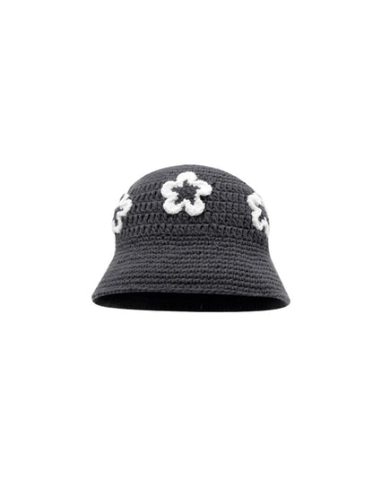 Haila - Floral Knitted Bucket Hat