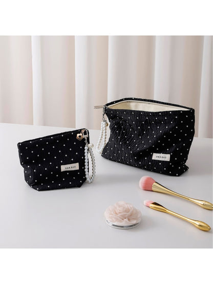 Cosbai - Polka Dot Makeup Bag Travel Storage Pouch Bag