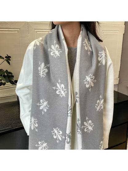 Scarvii – Floral Print Fringe Scarf & Wrap