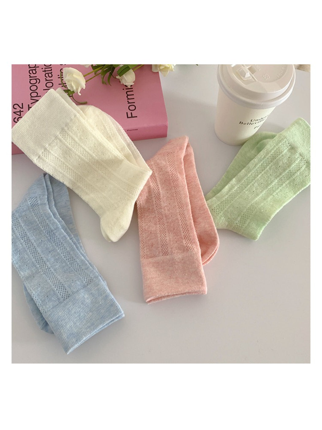 Rufia - Soft Ribbed Knit Crew Socks