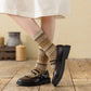 Rufia - Curved Pattern Mid-Calf Socks