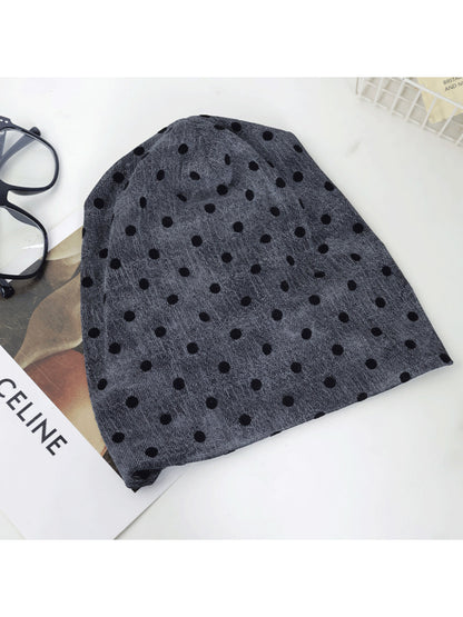Haila - Polka Dot Twist Front Slouchy Beanie