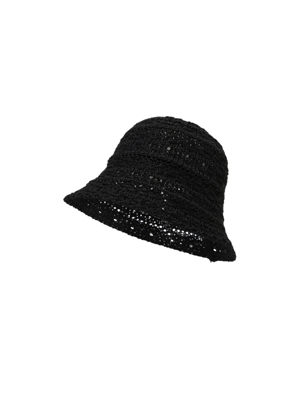 Side view of Haila soft woven texture summer bucket hat in beige