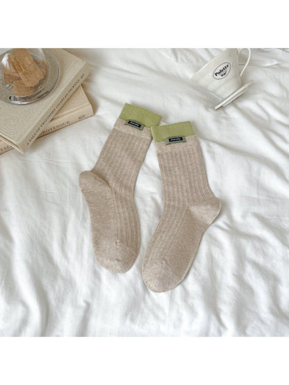 Rufia - Contrast Ribbed Crew Socks product image 8
