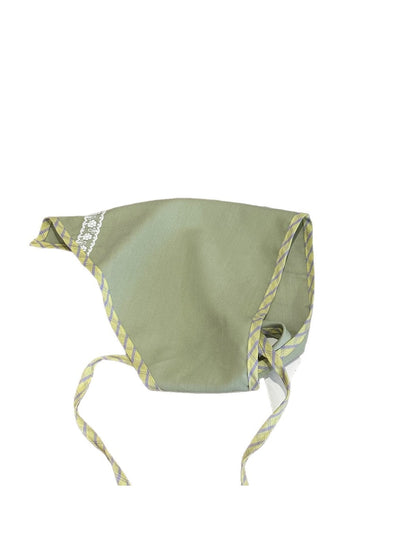 Scarvii - Plaid Trim Lace Accent Triangle Bandana