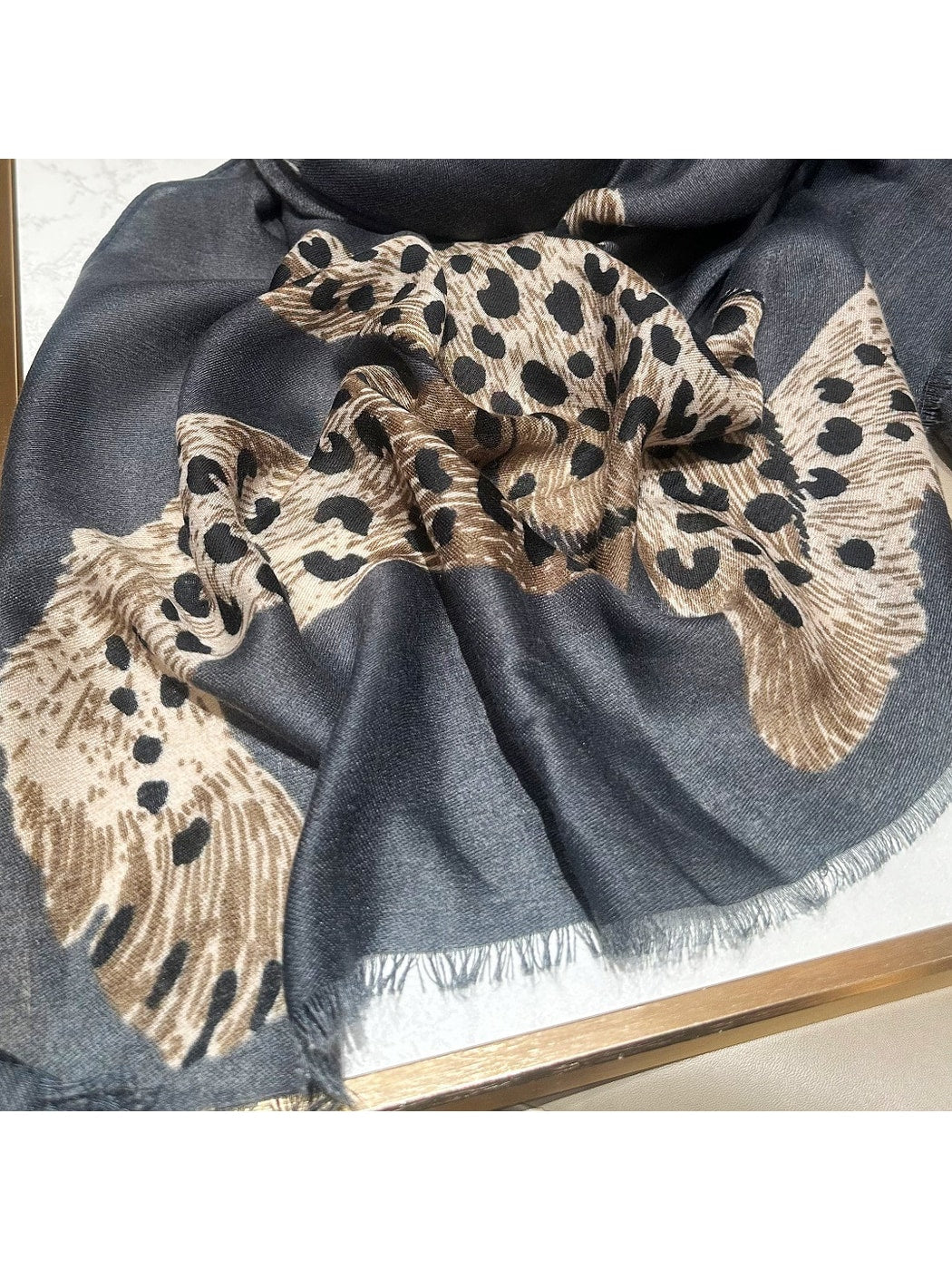 Scarvii - Tiger and Cheetah Pattern Lightweight Wrap Scarf