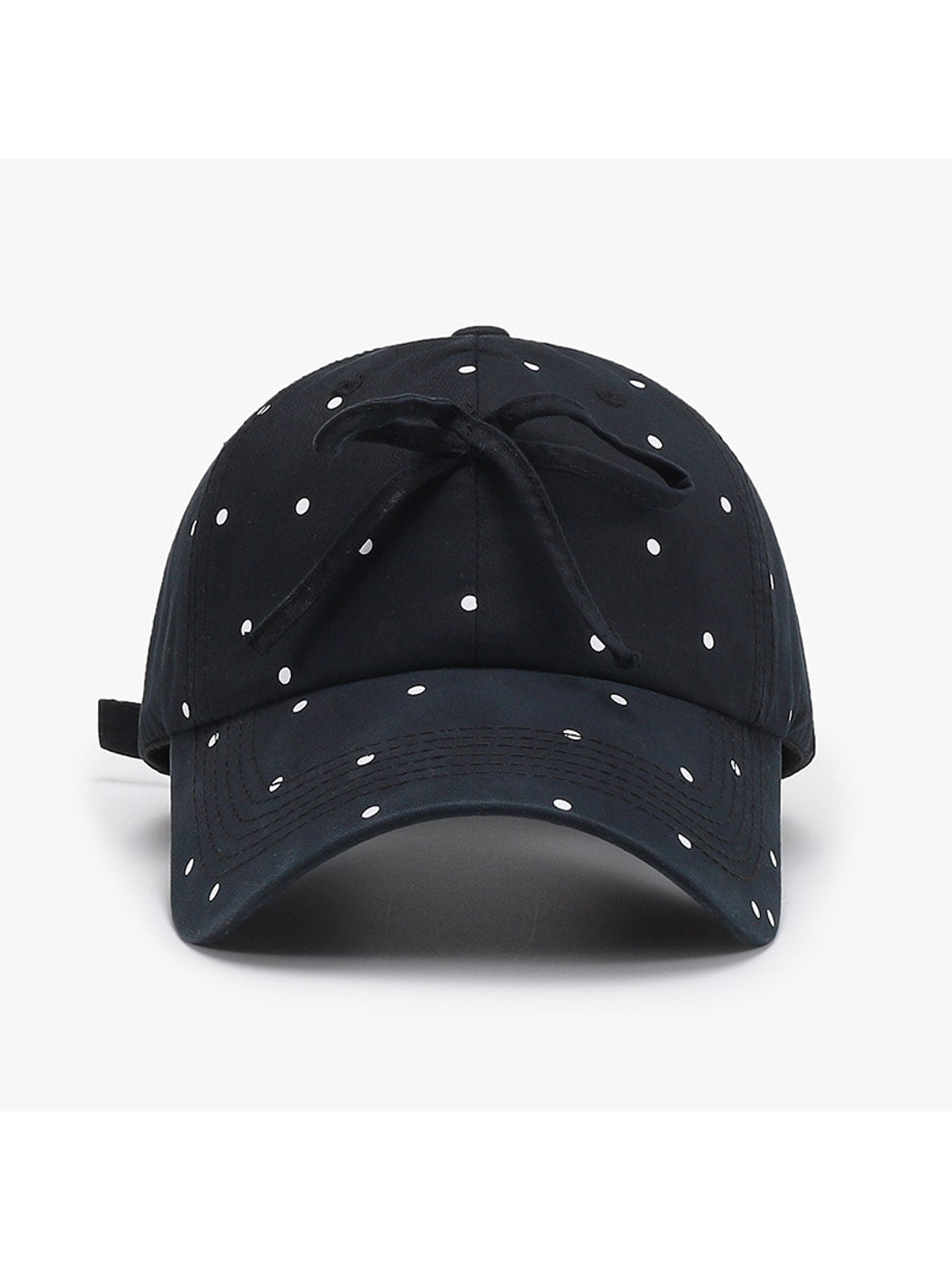 Haila - Round Crown Bow Accent Baseball Cap