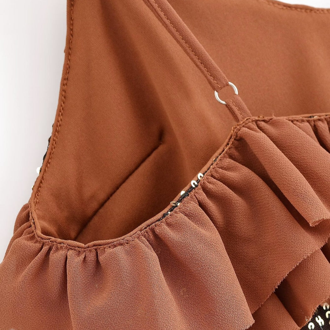 Vesty - Beaded Layered Camisole small  - Feminine Elegance
