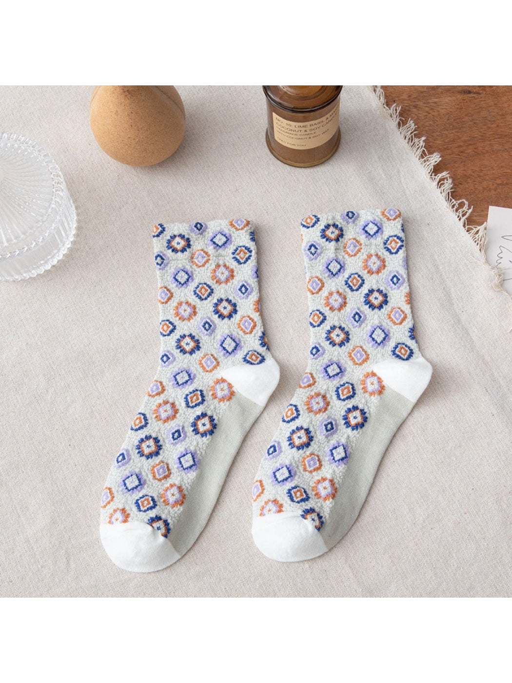 Rufia - Boho Geometric Knit Crew Socks product image 4