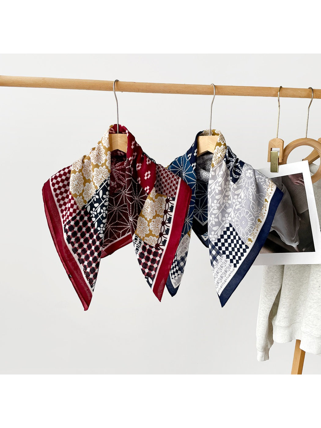 Scarvii - Mixed Pattern Bandana Scarf