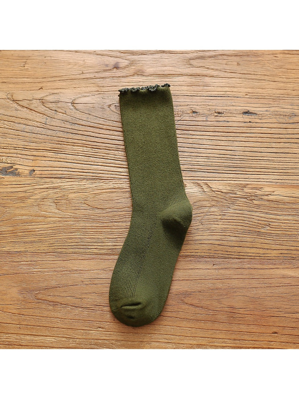 Rufia - Solid Color Mid-Calf Socks for Women