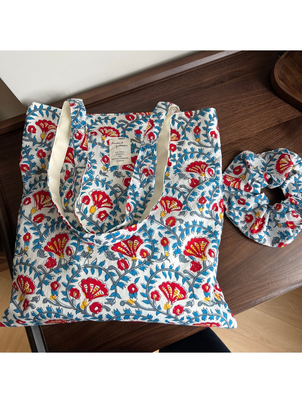 Cosbai - Botanical Block Print Tote Bag