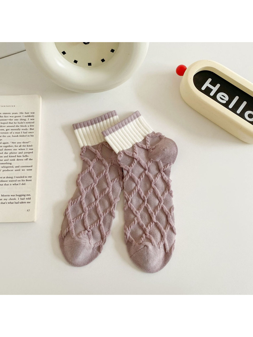 Rufia - Soft Contrast Knit Crew Socks product image 5