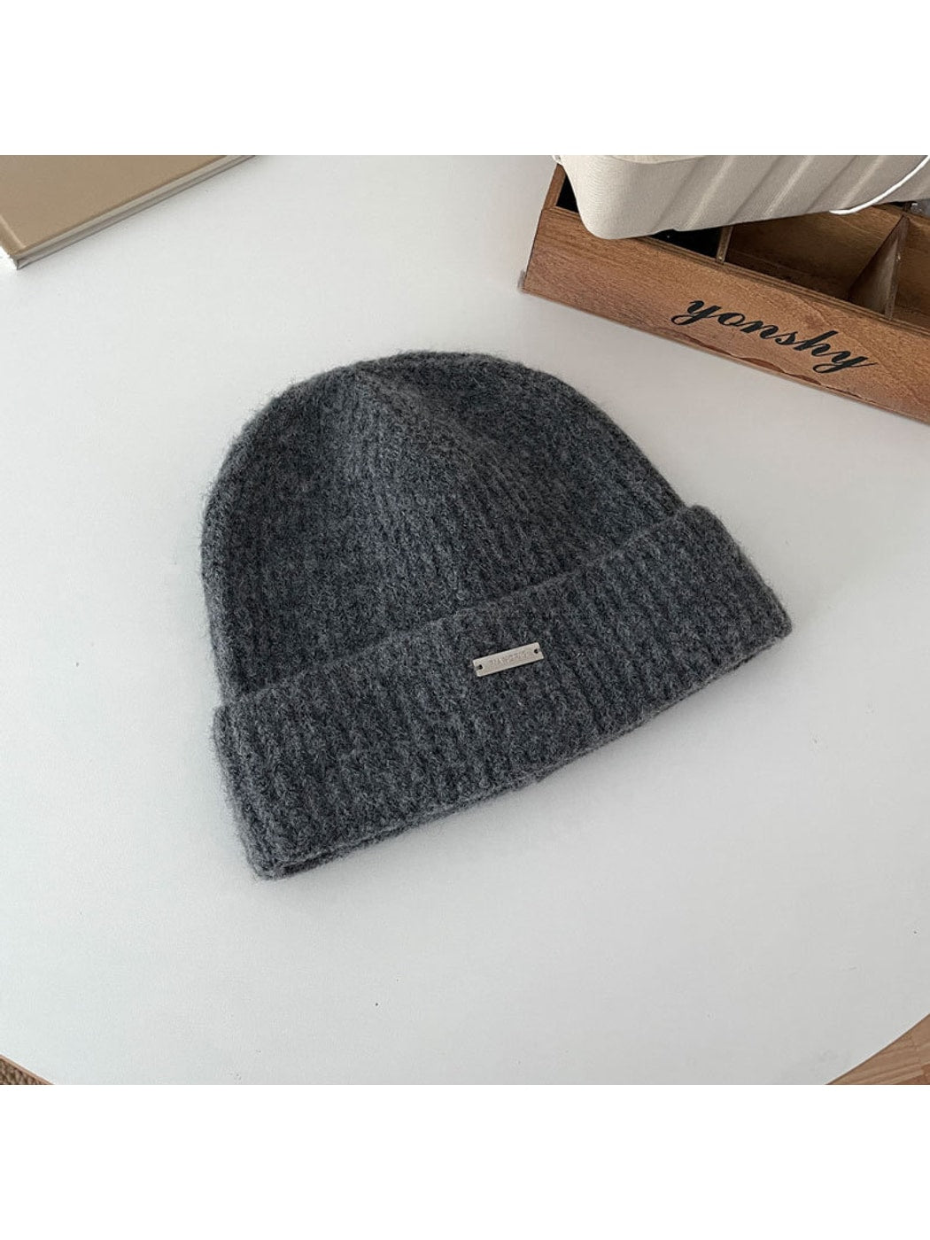 Haila - Clean Ribbed Round Crown Winter Beanie