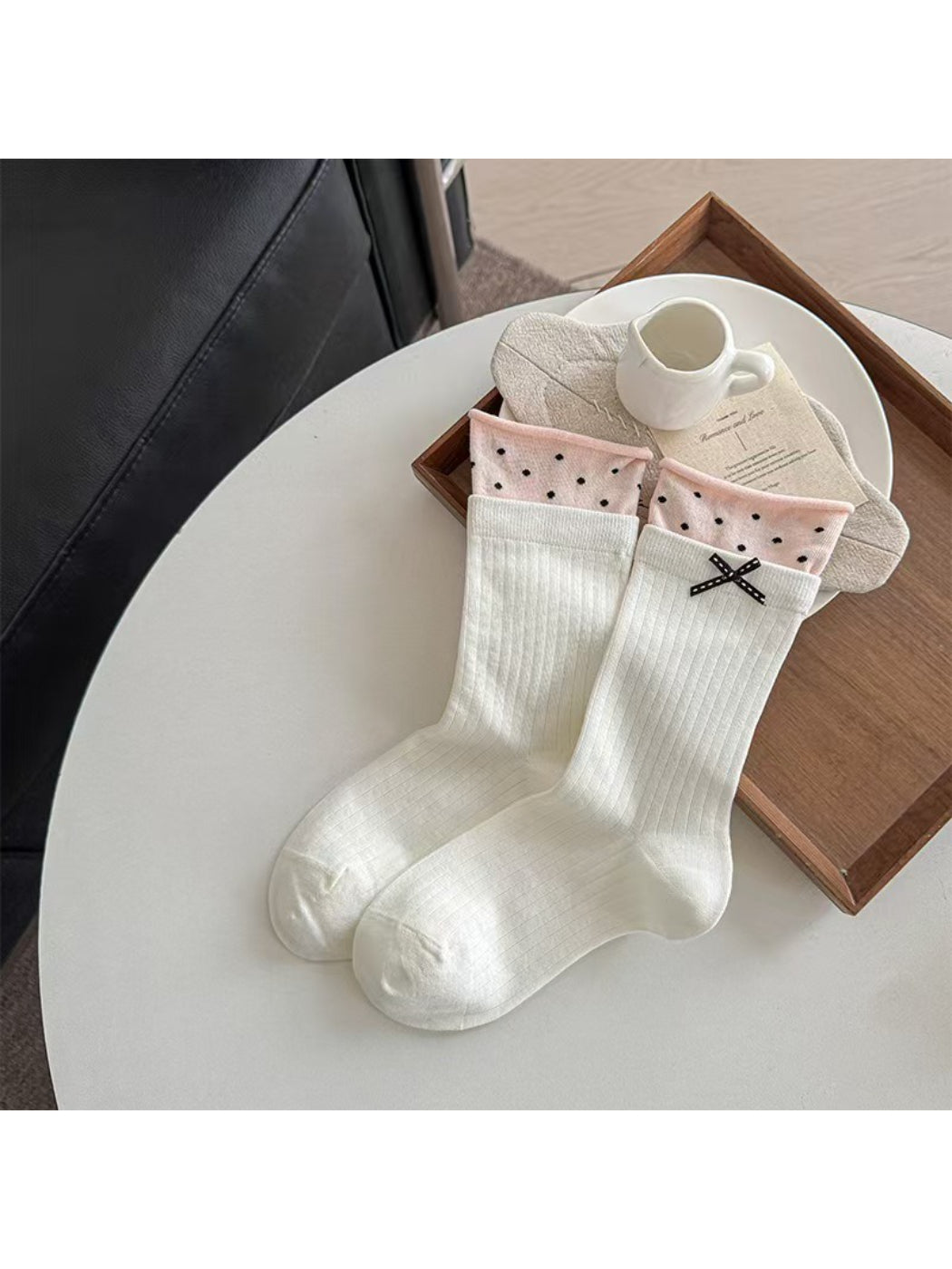 Rufia - Layered Dot Trim Crew Socks product image 3