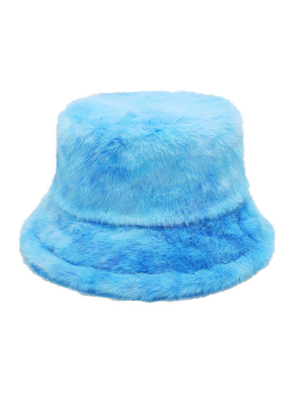 Haila Colorful Tie Dye Fuzzy Bucket Hat