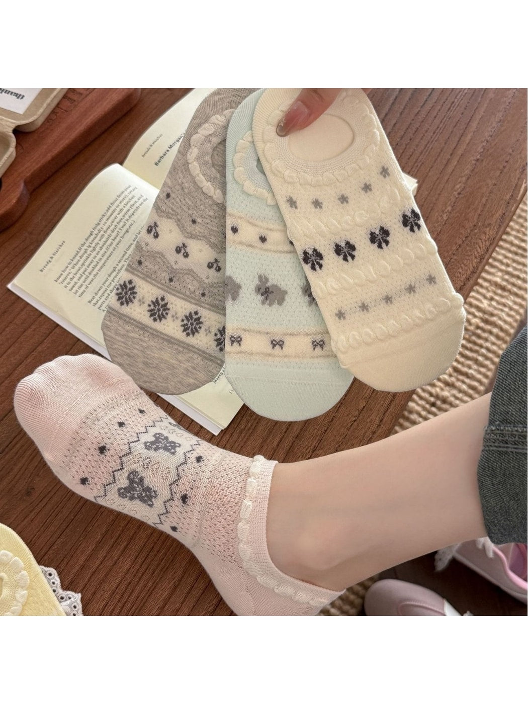 Rufia - Sweet Pattern Low Ankle Socks