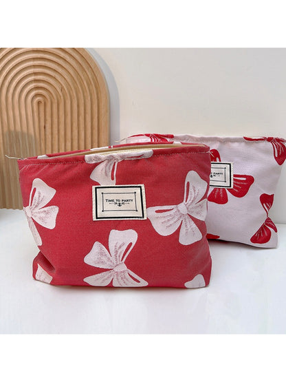 Cosbai - Ribbon Bloom Zipper Pouch