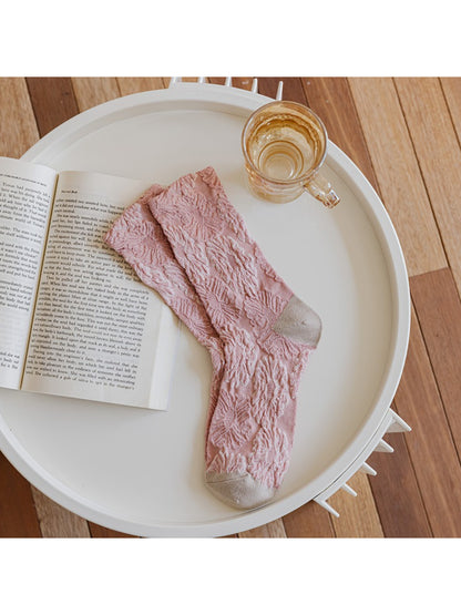 Rufia - Romantic Floral Pattern Cozy Crew Socks product image 7