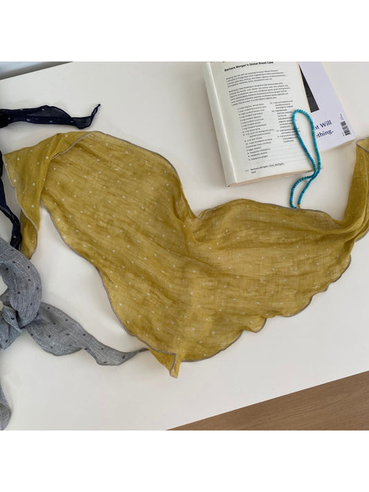 Scarvii Dotted Sheer Triangle Scarf