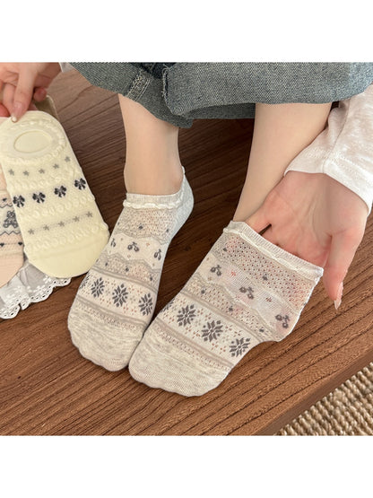 Rufia - Cute Cartoon Style Low Ankle Socks