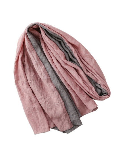 Scarvii - Contrast Panel Soft Drape Everyday Scarf
