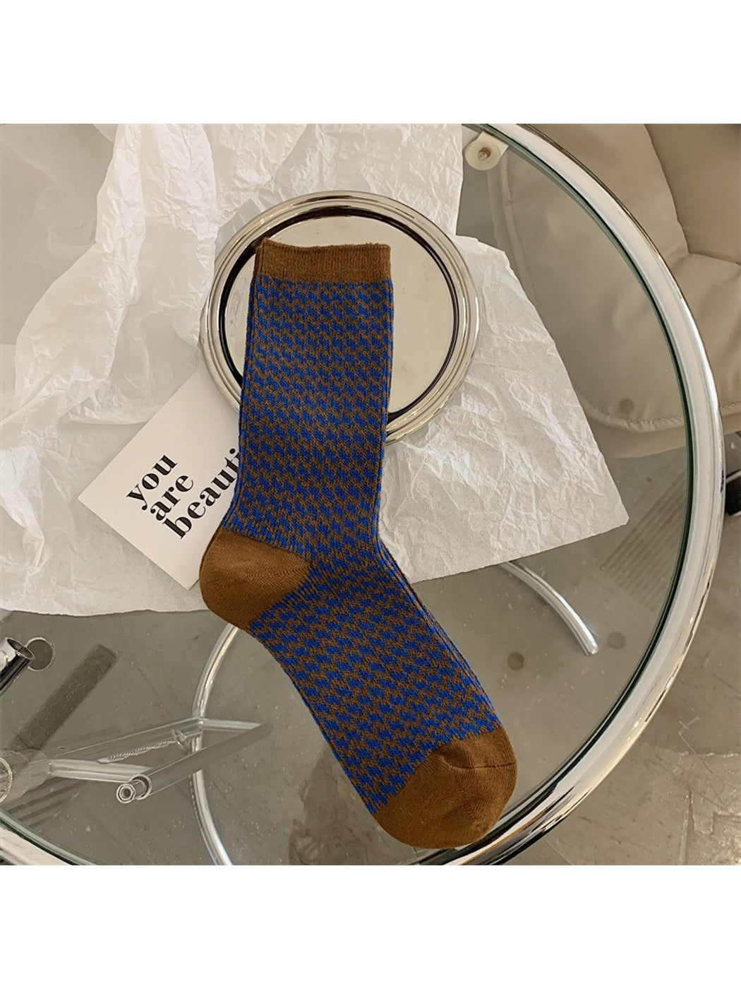 Rufia - Patterned Daily Wear Crew Socks