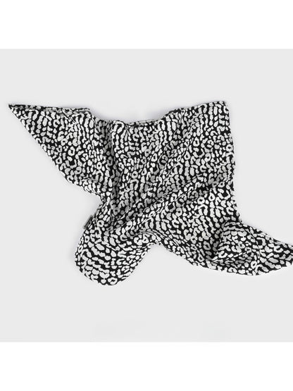 Haila Black and White Leopard Print Baseball Cap product image