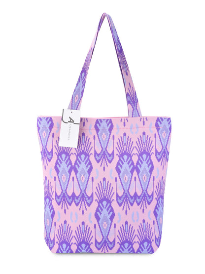 Cosbai - Atlas Print knit Shoulder Bag - Spacious & Vintage